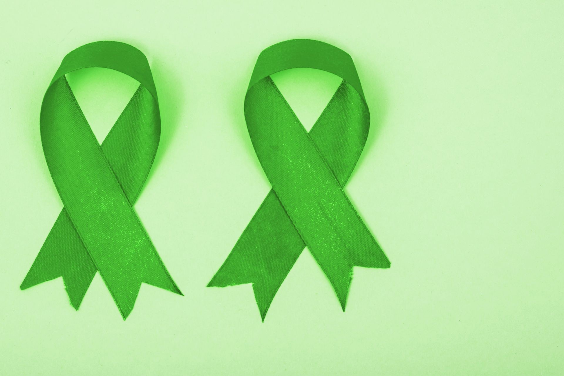 Lime green ribbon for Lymphoma cancer and mental health awareness, raising support and help patient. Studio Photo Lime green ribbon for Lymphoma cancer and mental health awareness, raising support and help patient. Studio Photo